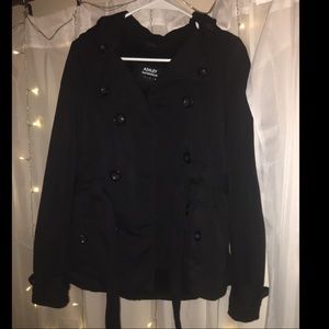 Black button up coat